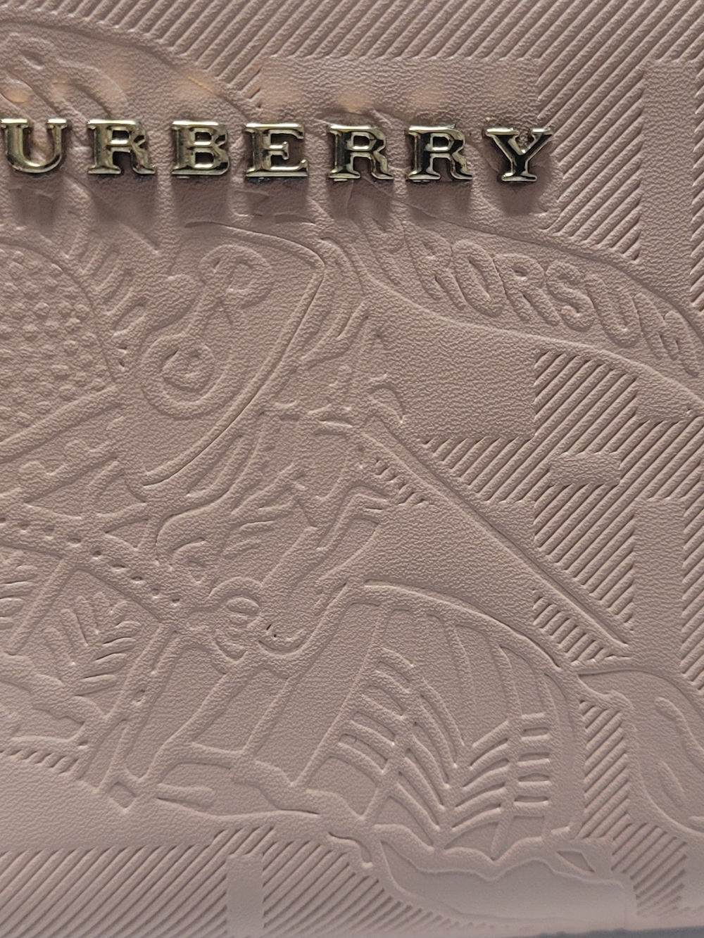 Burberry Pink Embossed Leather Women's Wallet - Picture 9 of 9